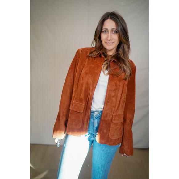 Vintage Liz Claiborne Suede Zip Front Jacket - Picture 4 of 9